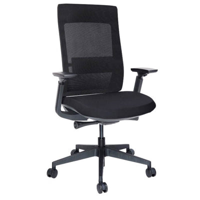 SILLA OFFIHO QUO OHE - 803negro | Silla Operativa | Diseño Ergonómico | Respaldo Alto | Base Estrella | Interior | Oficina Despacho Consultorio - OHE - 803negro - OFFIHO - NOGAL BEAT - Silla para oficina