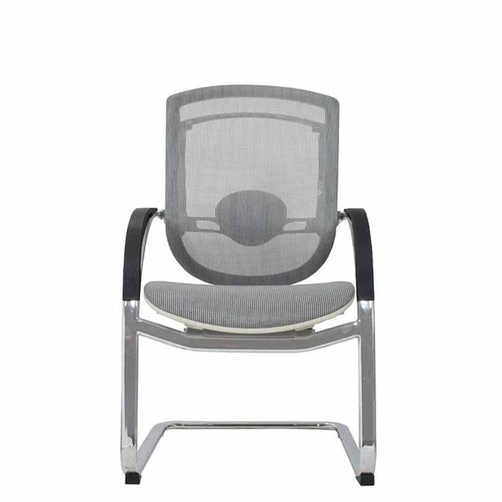 SILLA TECHNO ADVANCE VISITA | Silla para Visita Consultorio Empresa | Base Trineo | Aluminio Pulido | Poliuretano Inyectado | Interior - ADVANCE VISITA Gris - Techno - NOGAL BEAT - Silla para oficina