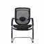 SILLA TECHNO ADVANCE VISITA | Silla para Visita Consultorio Empresa | Base Trineo | Aluminio Pulido | Poliuretano Inyectado | Interior - ADVANCE VISITA Negro - Techno - NOGAL BEAT - Silla para oficina