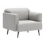 SILLÓN NOGAL BEAT AMSTERDAM | Sillón Decorativo para Sala de Estar | 79 cm | Base Contrachapado Madera Pino Negro | Gris | Tejido 100% Poliéster | Interior - 109570 - Zuo - NOGAL BEAT - Sillon