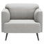 SILLÓN NOGAL BEAT AMSTERDAM | Sillón Decorativo para Sala de Estar | 79 cm | Base Contrachapado Madera Pino Negro | Gris | Tejido 100% Poliéster | Interior - 109570 - Zuo - NOGAL BEAT - Sillon