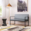 SOFÁ NOGAL BEAT CLAREMONT | Sofá Decorativo para Sala de Estar Recepción | Base Acero | Gris | Piel Sintética Madera Contrachapada | Interior - 101936 - Zuo - NOGAL BEAT - Sillon