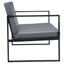 SOFÁ NOGAL BEAT CLAREMONT | Sofá Decorativo para Sala de Estar Recepción | Base Acero | Gris | Piel Sintética Madera Contrachapada | Interior - 101936 - Zuo - NOGAL BEAT - Sillon