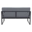 SOFÁ NOGAL BEAT CLAREMONT | Sofá Decorativo para Sala de Estar Recepción | Base Acero | Gris | Piel Sintética Madera Contrachapada | Interior - 101936 - Zuo - NOGAL BEAT - Sillon