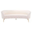 SOFÁ NOGAL BEAT LUNA | Sofá para Sala de Estar | 77 cm | Estructura Base Acero Oro | Beige | Tela Estilo Boucle 100% Poliéster Madera Contrachapada | Interior - 101850 - Zuo - NOGAL BEAT - Sillon