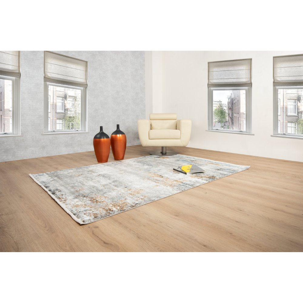 TAPETE LAVIN AMALFI T2287 | Tapete Decorativo Decoración Hotel Habitación | Tono Crema Gris Oro | Varias Medidas | Rectangular | Interior - T2287-160 X230 - LAVIN - NOGAL BEAT - Tapetes