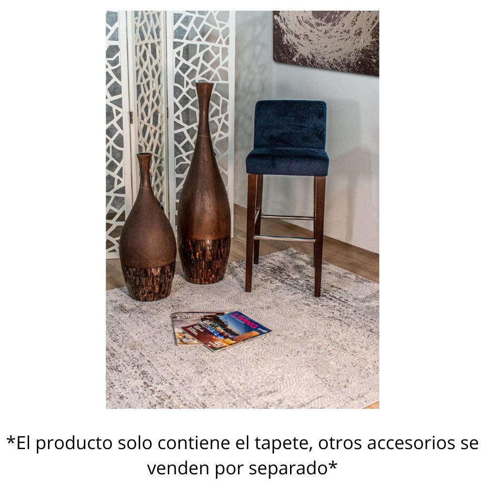 TAPETE LAVIN MARDIN T4001 | Tapete Decorativo para Recepción Hotel Hogar Departamento Sala | GRIS CREMA | Varias Medidas | Rectangular | Interior - T4001-60x90 - LAVIN - NOGAL BEAT - Tapetes