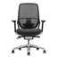 Silla de oficina operativa Techno Legend de respaldo bajo con respaldo en malla, asiento tapizado y base de aluminio